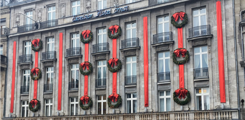 Christmas decorations at Excelsior Hotel Ernst, Cologne, North