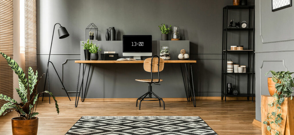 Stay productive while working from home with a home office design that ...