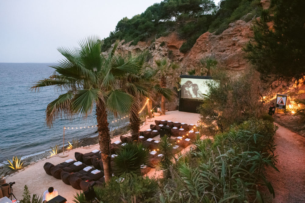 Beautiful outdoor cinema at Amante Ibiza