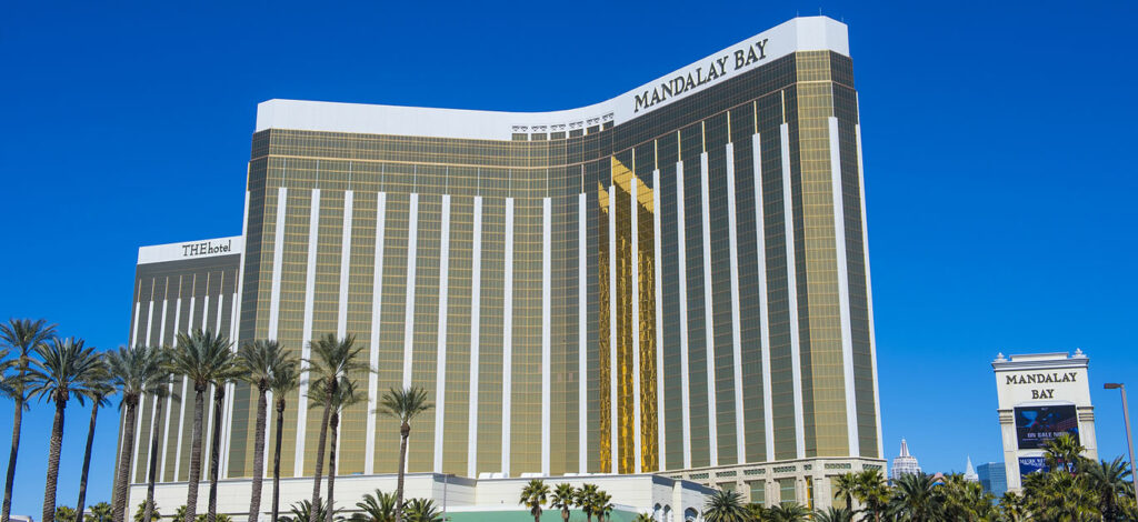 The artificial beach at the Mandalay Bay Hotel, the strip, Las