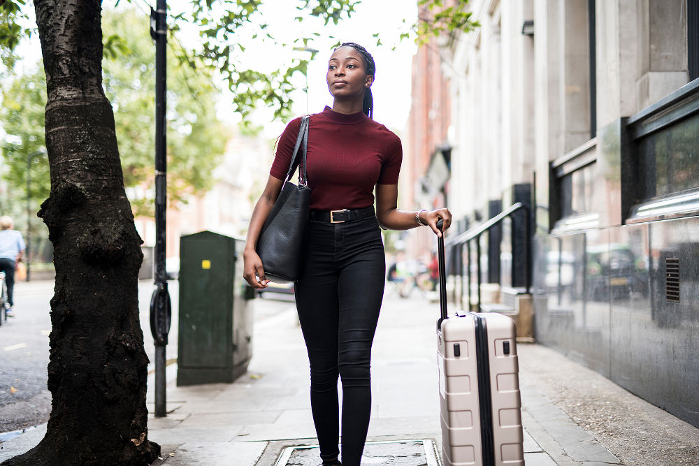 Tourist walking around in London, United Kingdom