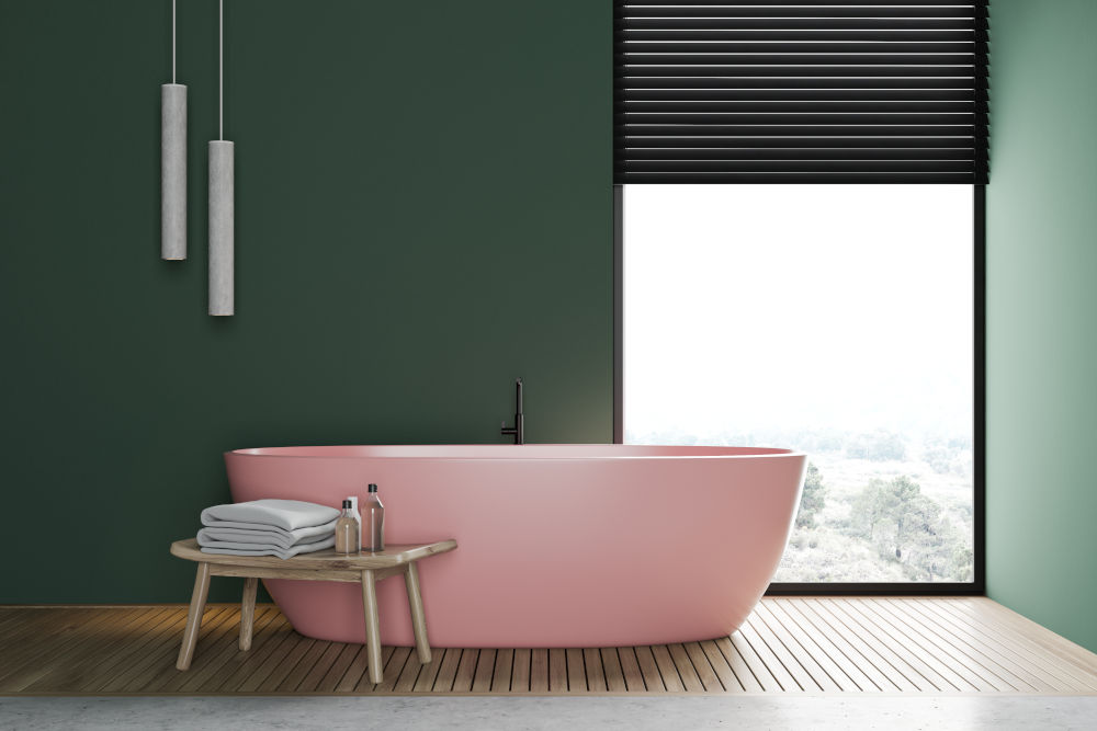 pink bathtub