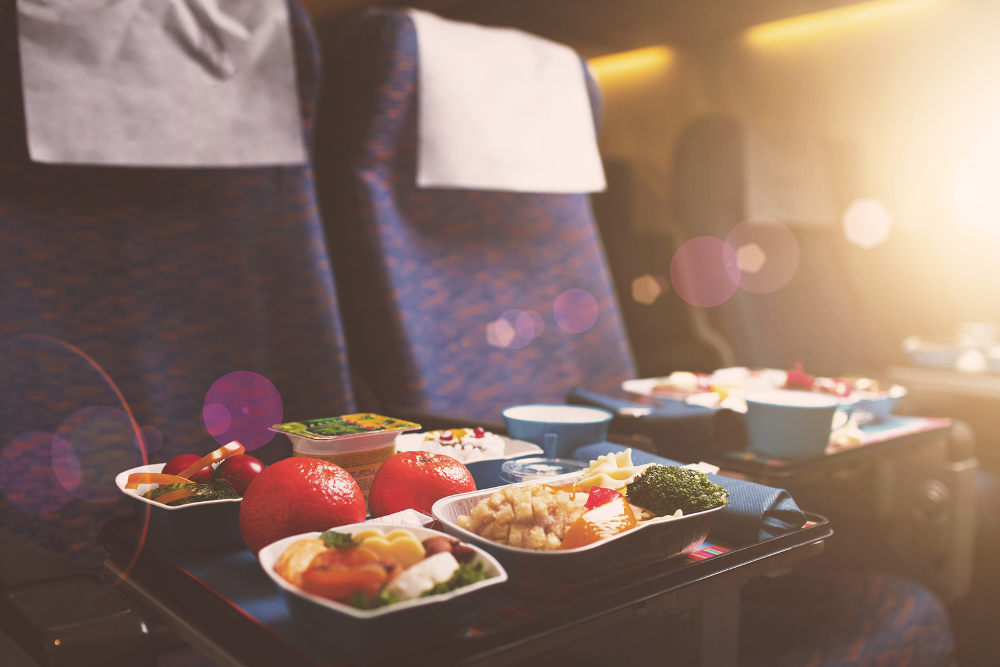 food on aeroplane