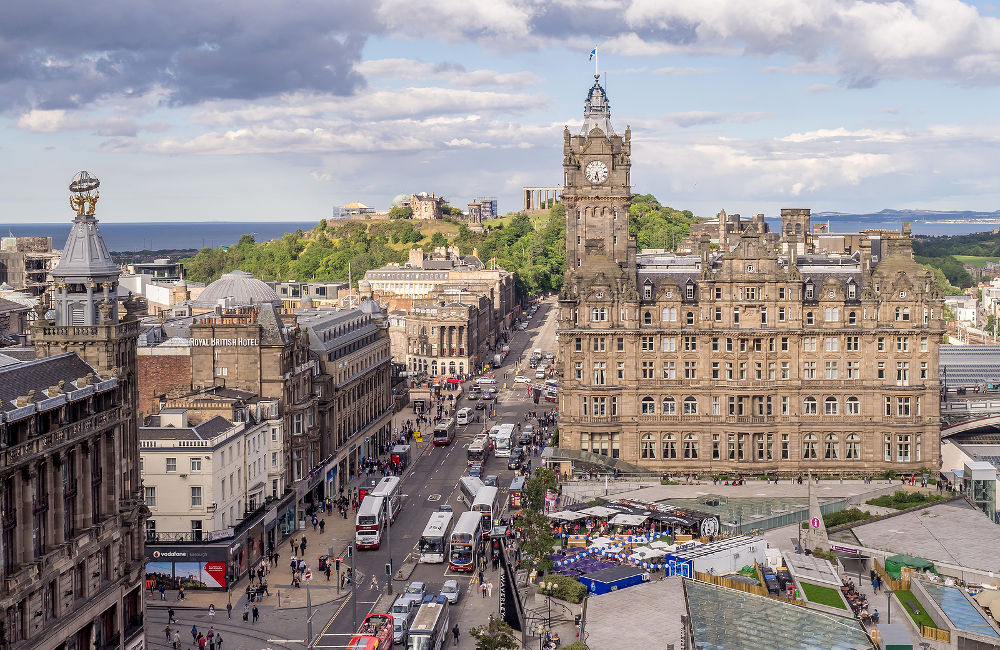 View of Edinburgh's Balmoral Hotel on July 27, 2017 in Edinburgh Scotland