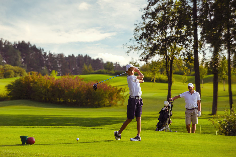 young golfer