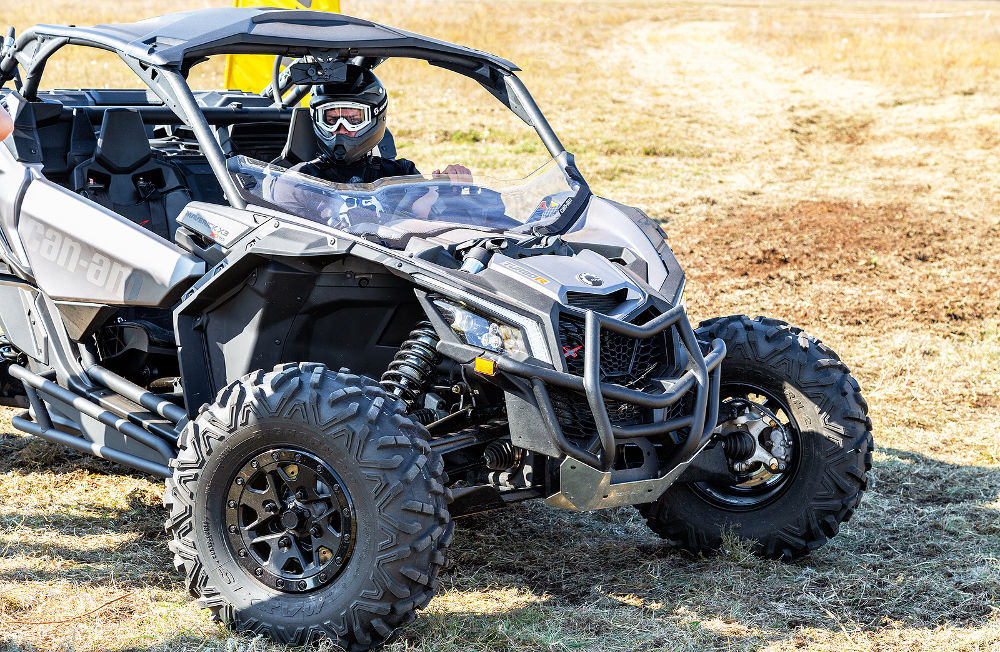 BRP Can-Am Maverick X3 Turbo during the presentation on the public show