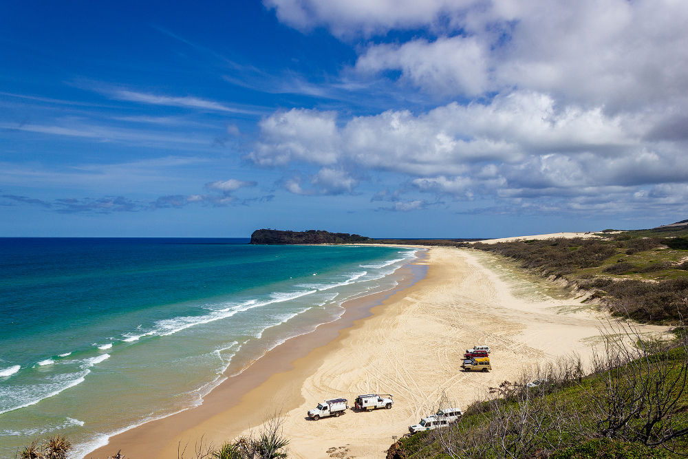 The incredible stretch of Fraser Islands sandy beach, Indian Head Lookout, Fraser Island Queensland