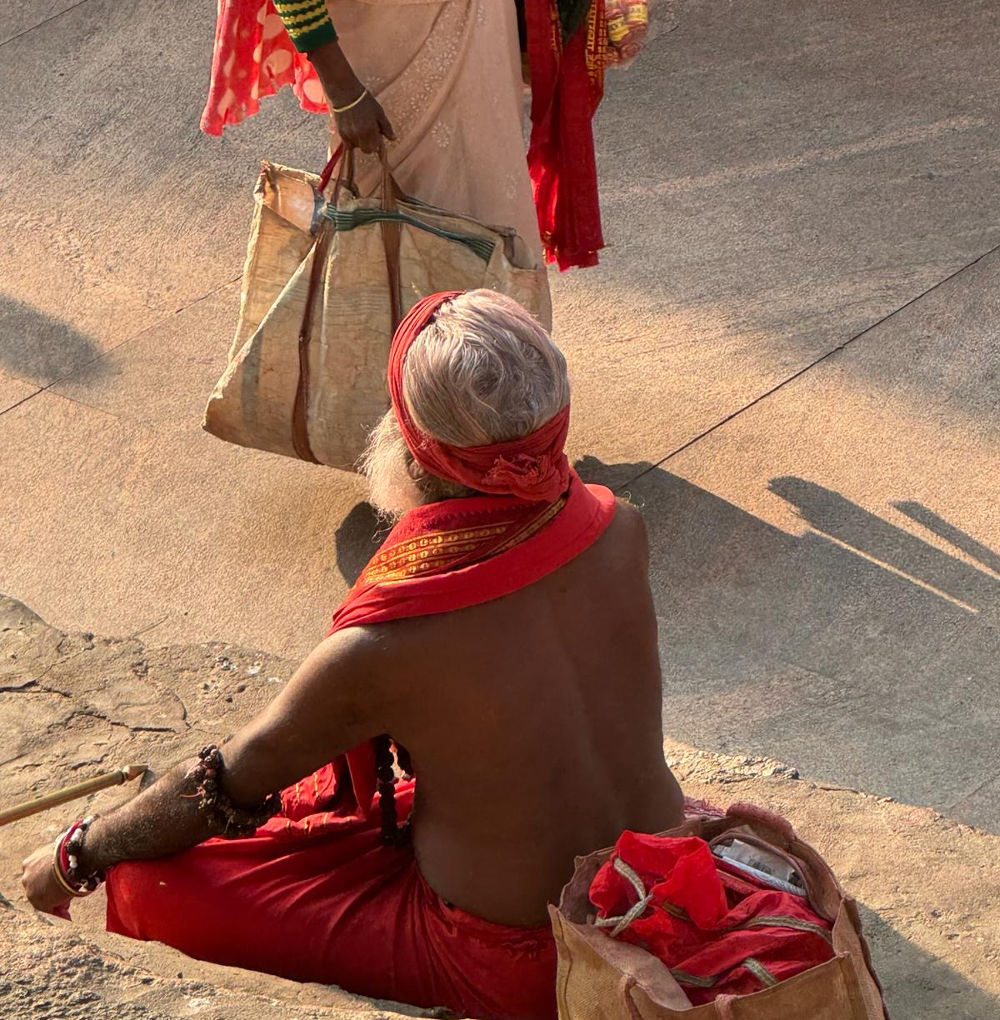 Sanyasi onlooker at the great steps of Kamakhya 