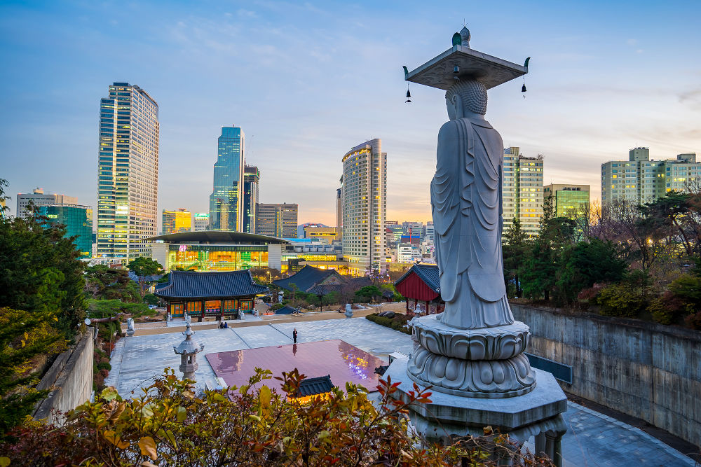 Bongeunsa Temple in Seoul South Korea