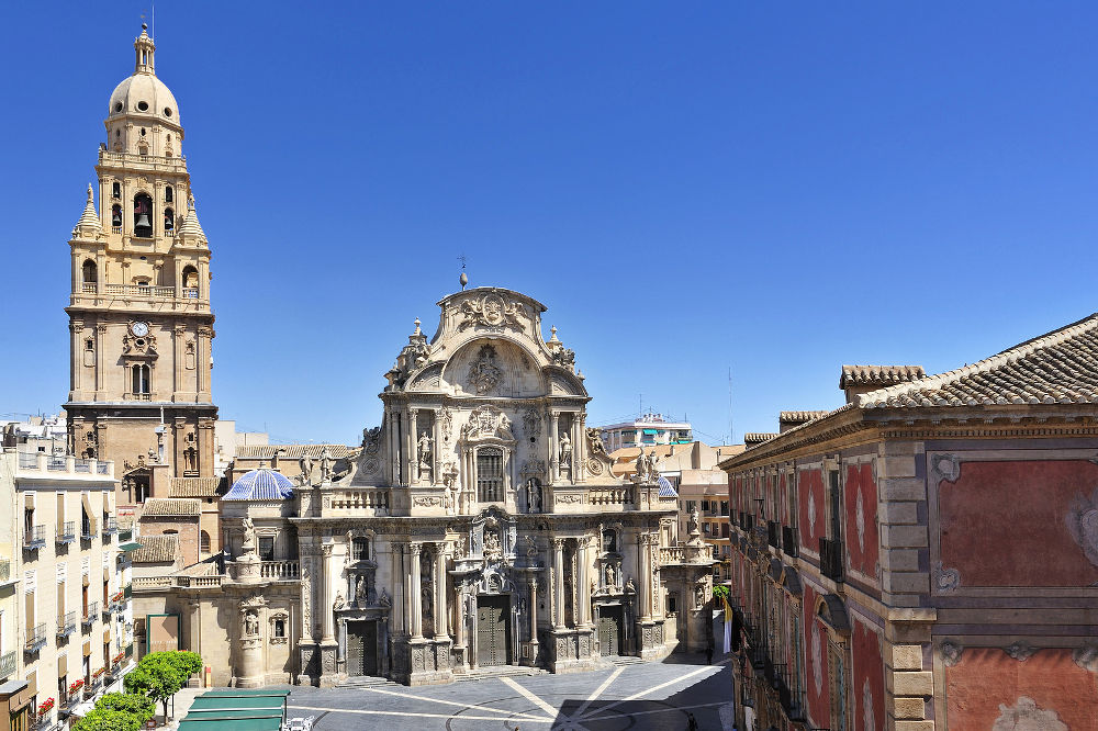 Belluga´s place in Murcia Spain. Santa Maria´s Cathedral & Palace