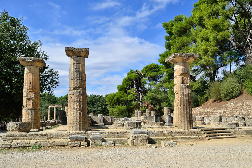 Ancient ruins shown on 5 Oct 2013 in Olympia