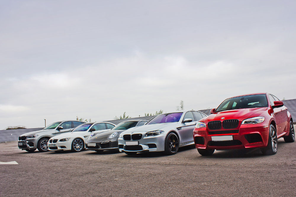 Kiev, Ukraine; October 17, 2016; BMW M5 (F10), BMW X6 M & BMW M3 (E92)