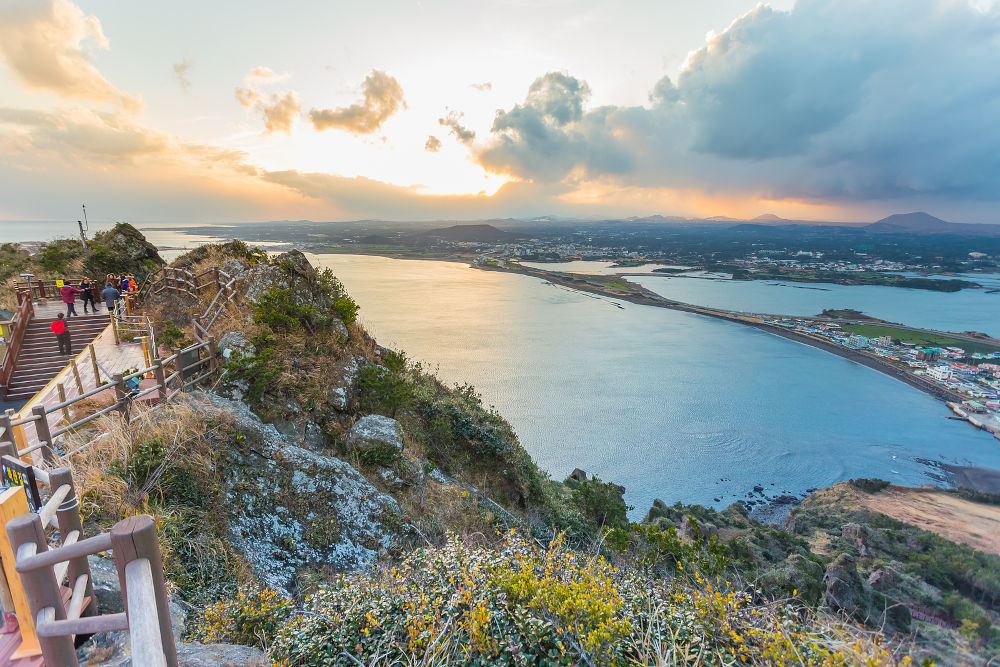 Songsan Ilchulbong view point in Jeju island South Korea