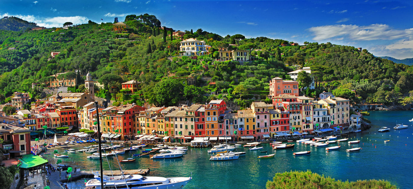 Portofino, Italy. stanning view of bay