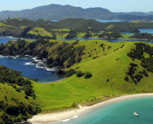 Waewaetorea Passage - Bay of Islands, New Zealand. Aerial