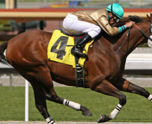 Jockey Christian Santiago Reyes pilots 7-year-old One Shot