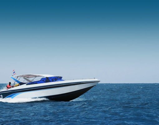 A photo of a speed motor boat