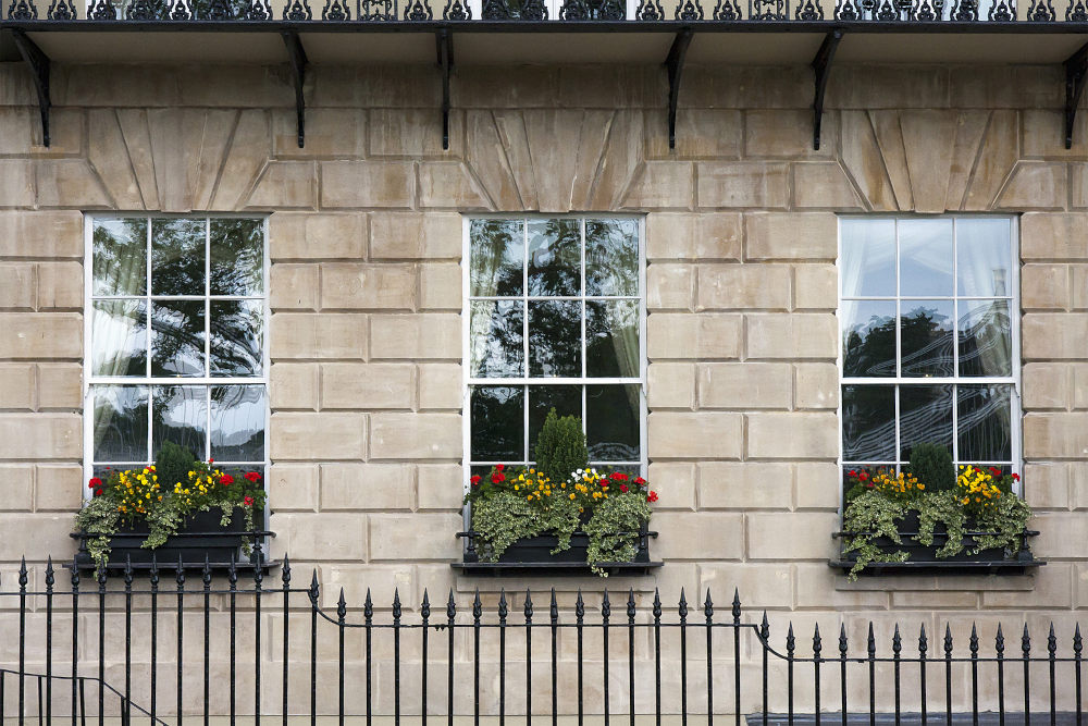 Georgian home with window boxes