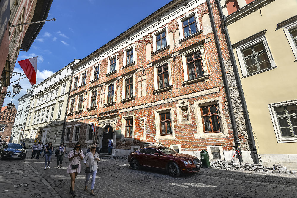 View on old Hotel Copernicus and Kanonicza street in old town of Krakow