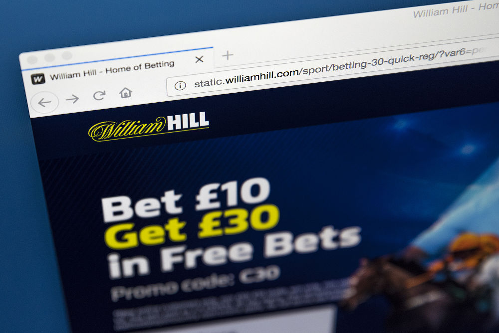 The homepage of the official website for William Hill plc