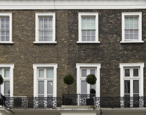 Old building facade in London, England, UK