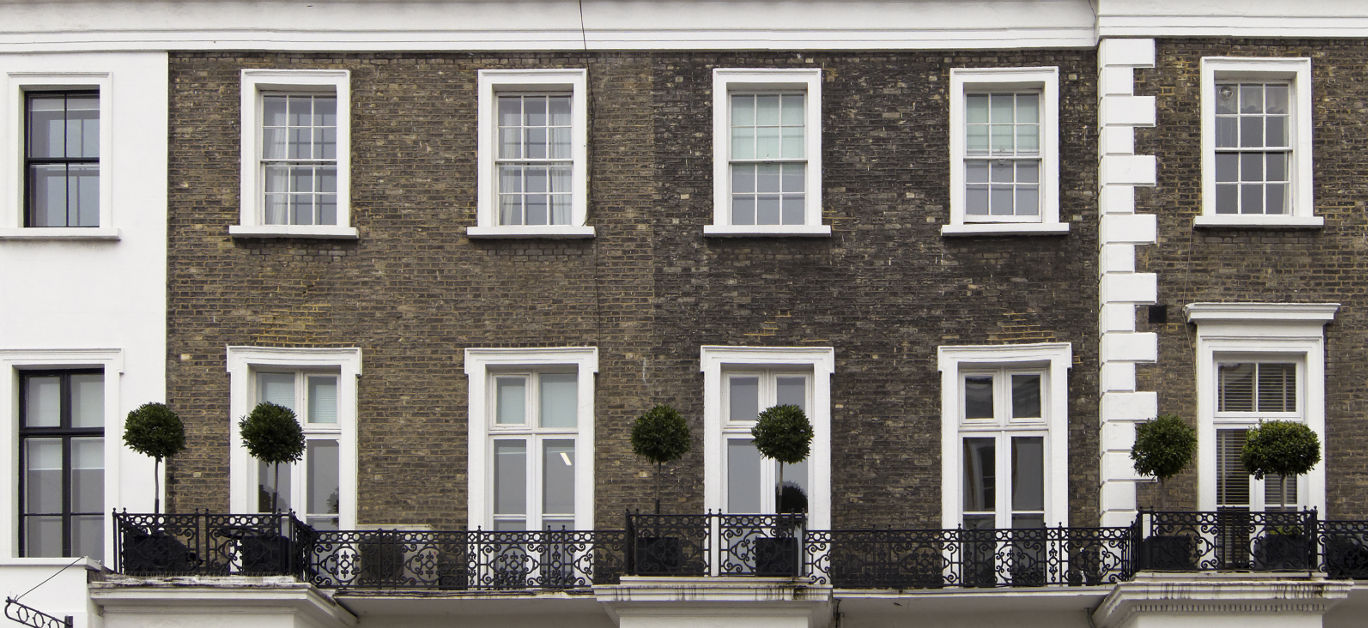 Old building facade in London, England, UK