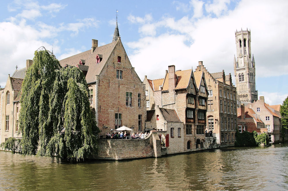 bruges river and tower