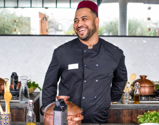 Head Chef Houssam Laasiri at Fez Cooking School