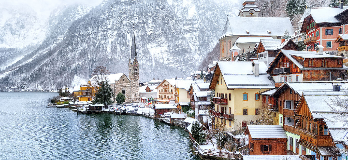 Hallstatt by Salzburg Austria traditional austrian woodenh town UNESCO world culture heritage site