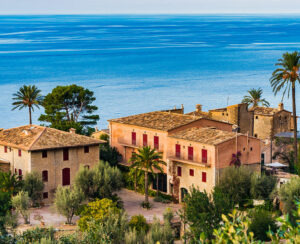 Idyllic view of an old village at Deia on Mallorca, Spain Balearic islands