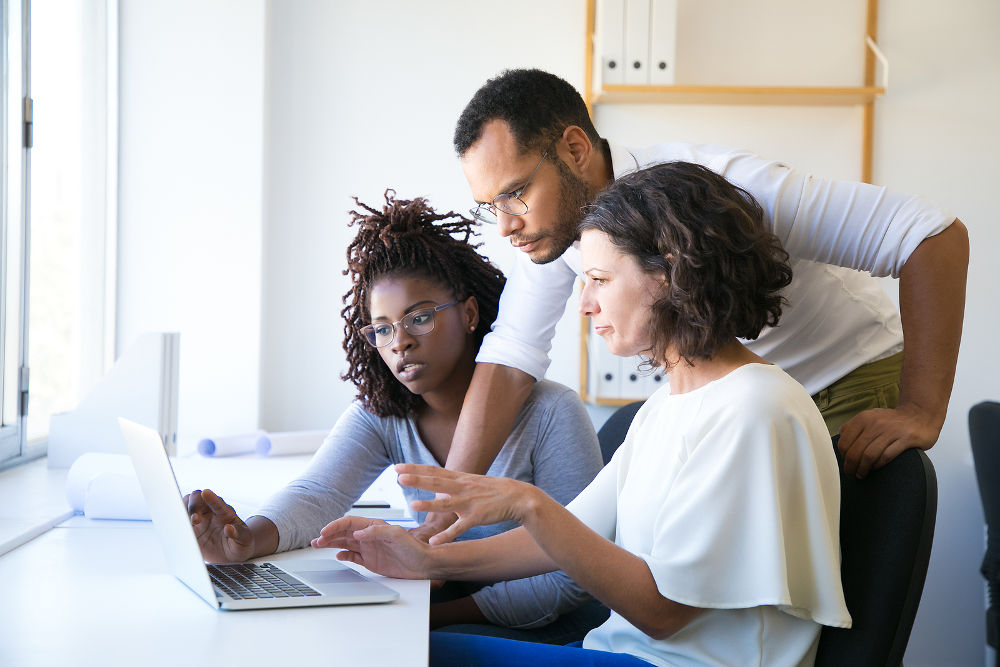 people on computer