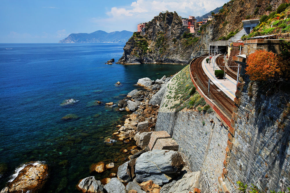 Manarola railway station, Cinque Terre, Italy