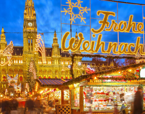 Traditional christmas market in Vienna, Austria