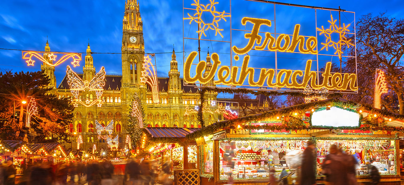 Traditional christmas market in Vienna, Austria