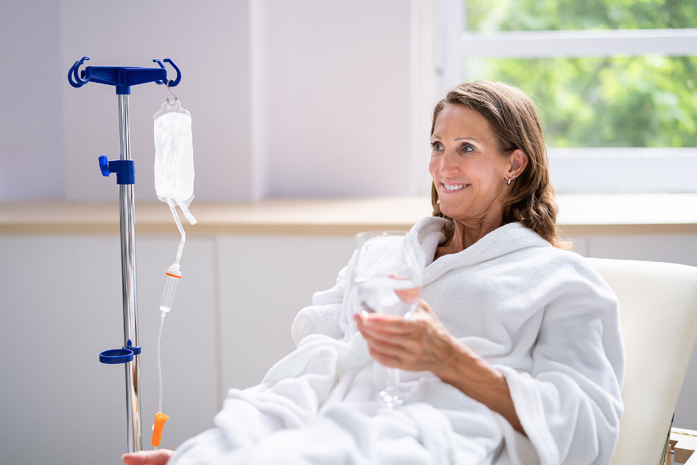 Vitamin Therapy Iv Drip Infusion In Women Blood