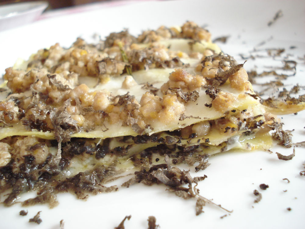 lasagne with truffles