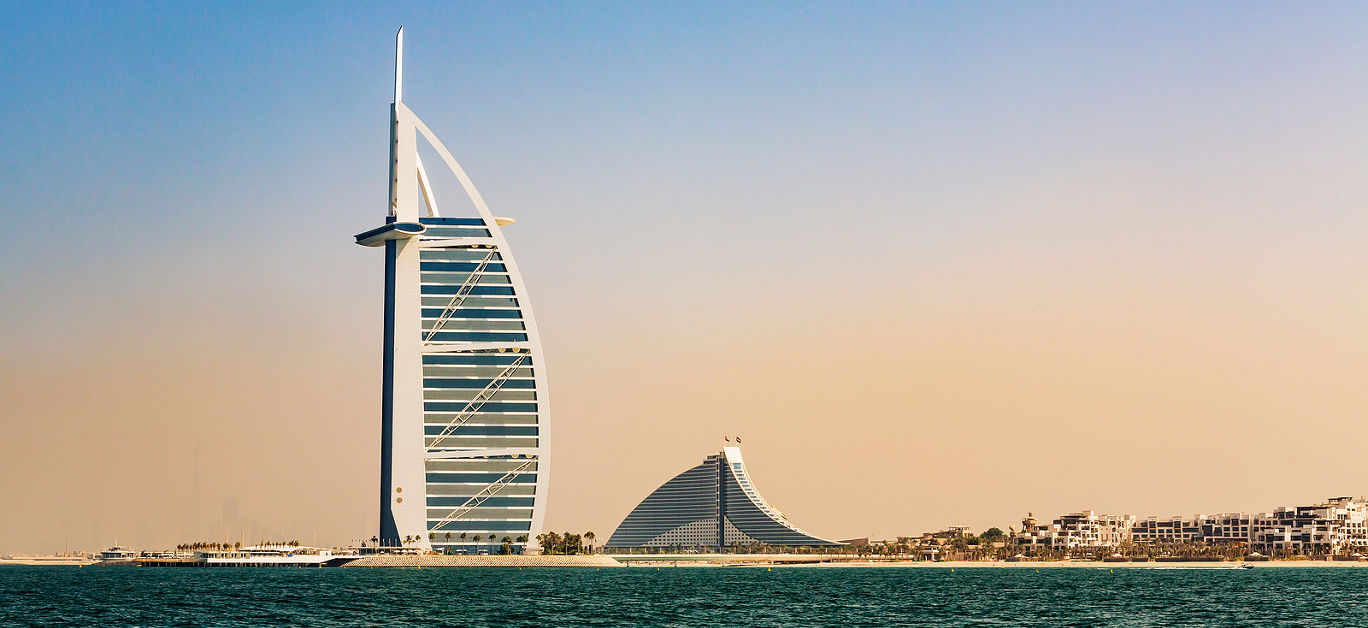 Burj Al Arab hotel on Jumeirah beach in Dubai