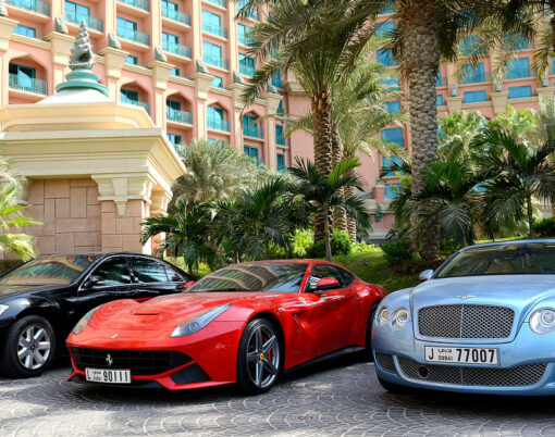 he Atlantis the Palm hotel and limousines