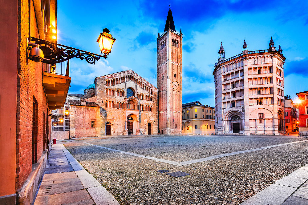 Piazza del Duomo with the Cathedral and Baptistery, built in 1059