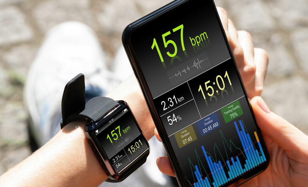 Smart Watch Health Gadget For Running. Runner App