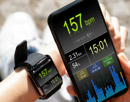 Smart Watch Health Gadget For Running. Runner App