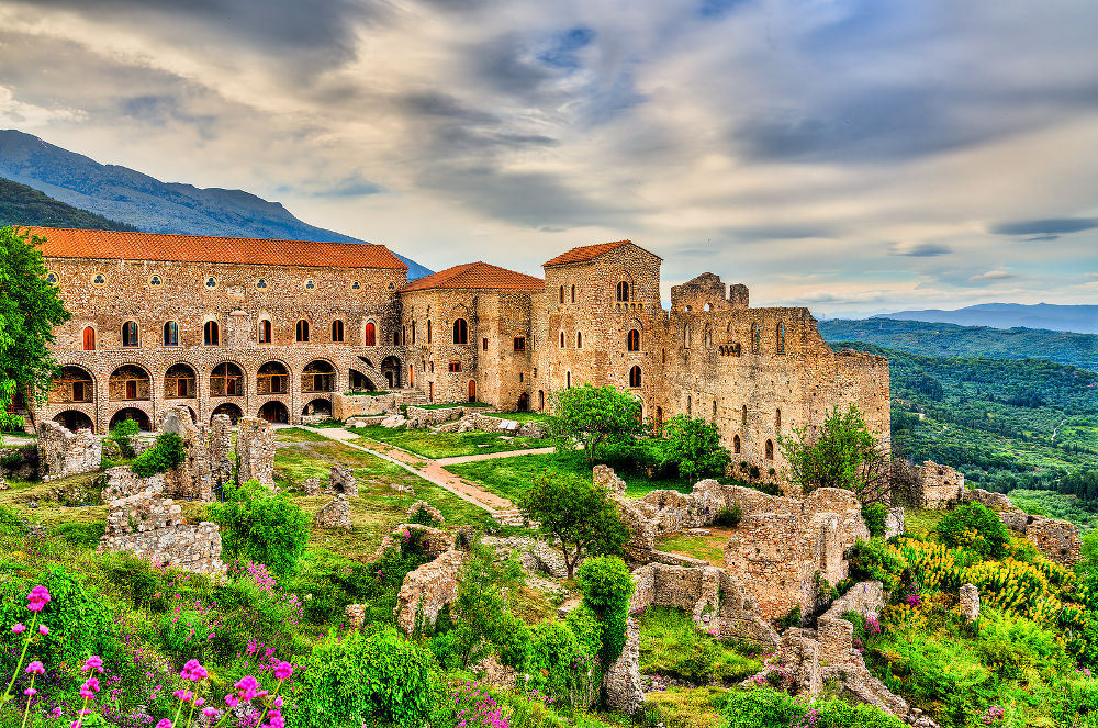 The Despots Palace at Mystras, UNESCO world heritage in Greece