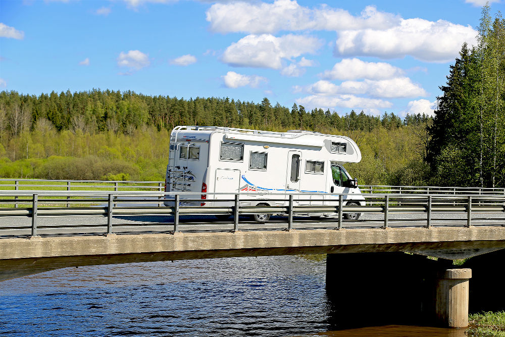 Adria Coral motorhome on the road