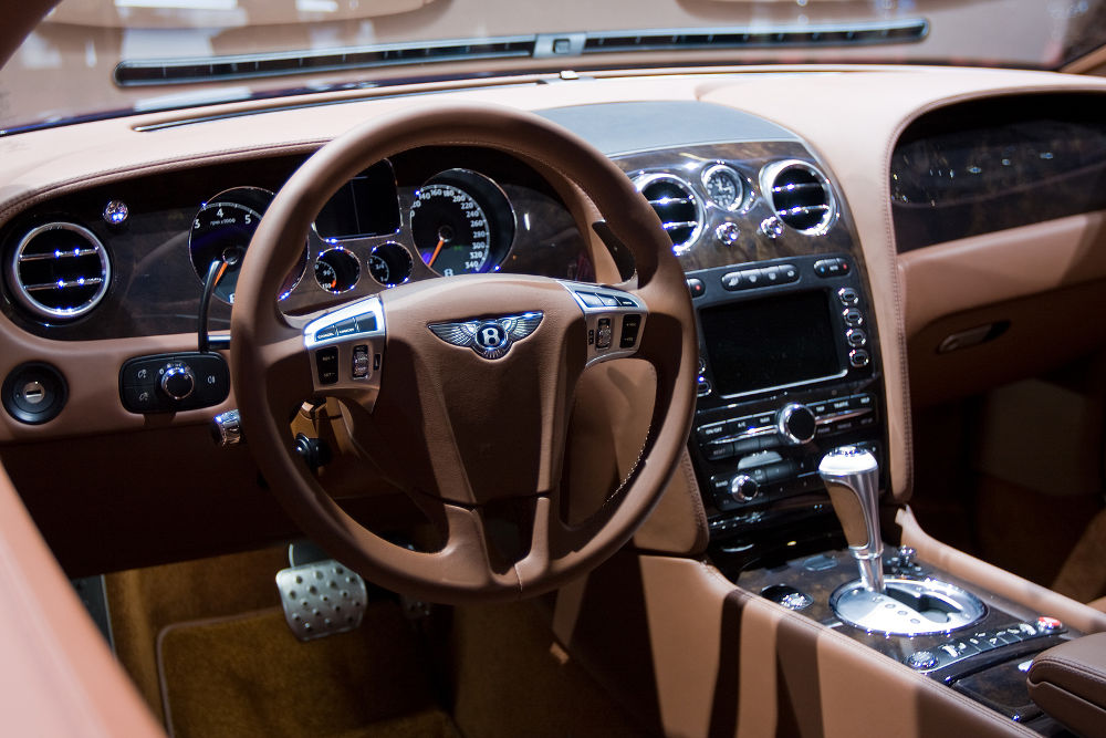 Interior of a Bentley model at 79th International Motor Show on March 4, 2009 in Geneva