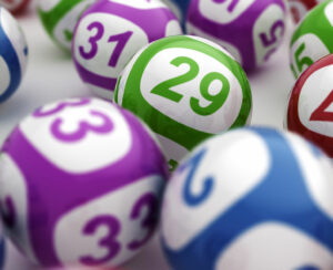 3d rendering of lottery balls